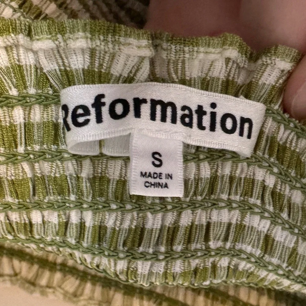 Reformation smocked top